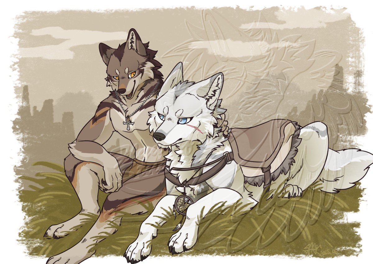 【驚喜包委託】
旅途中長途跋涉，休息是為了走更長遠的路🚶

#furry #furryart #Commission #commisionart #kemono #ケモノ