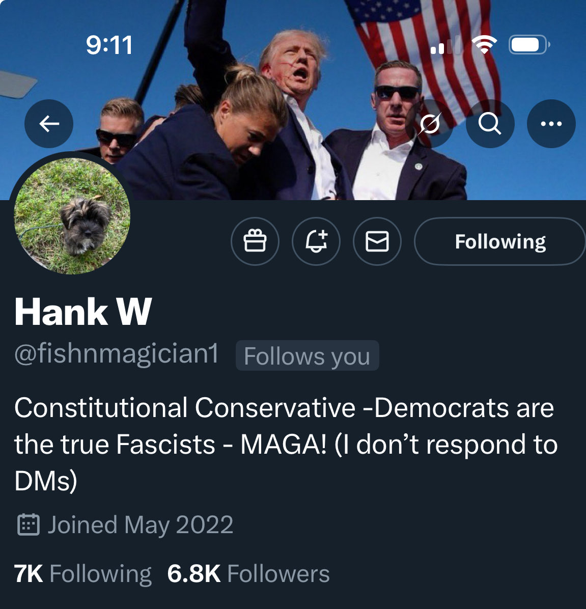 Marvin. 🇺🇸🇺🇸 (@papawat1) on Twitter photo Please follow this Patriot who follows back, thanks.  <a href="/fishnmagician1/">Hank W</a> Please follow this Patriot who follows back, thanks.  <a href="/fishnmagician1/">Hank W</a>