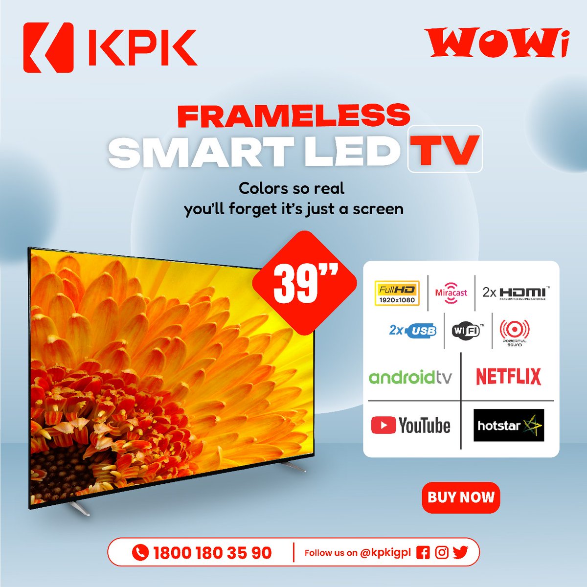 KPKGIPL's tweet image. Colors so real you'll forget it's just a screen💫 🤩
39" FRAMELESS SMART LED TV !! 📺
.
.
.
.
.
#sony #iptvdigital #tvled #entertainment #smart #ssiptv #tcl #samsungsmarttv #youtube #listaiptv #tvonline #o #iptvtablet #sonytv #p #iptvsmarters #apple #iptvhd #iphone #promo