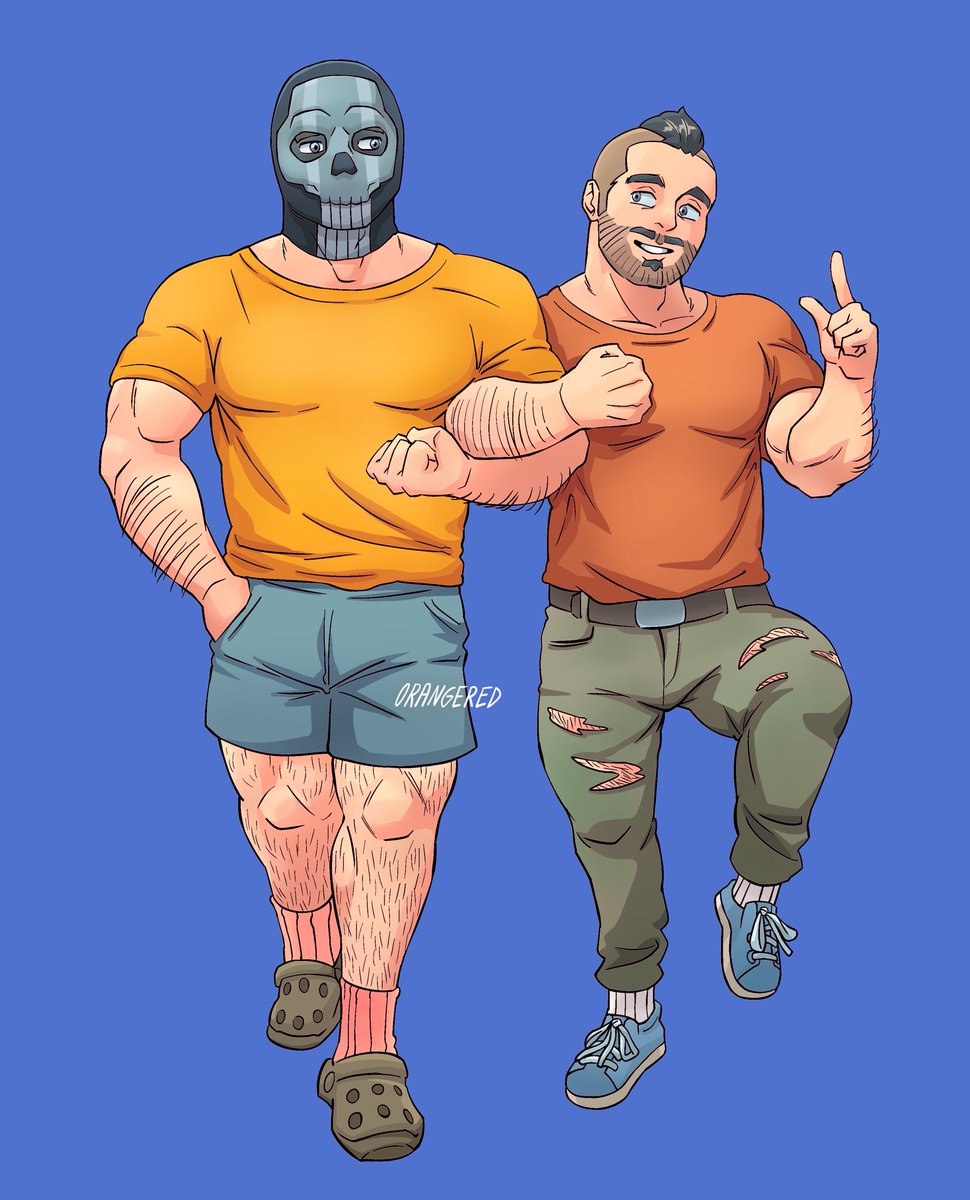 orangeredddd's tweet image. After a tough mission, they finally returned! 🧼💀 #ghostsoap