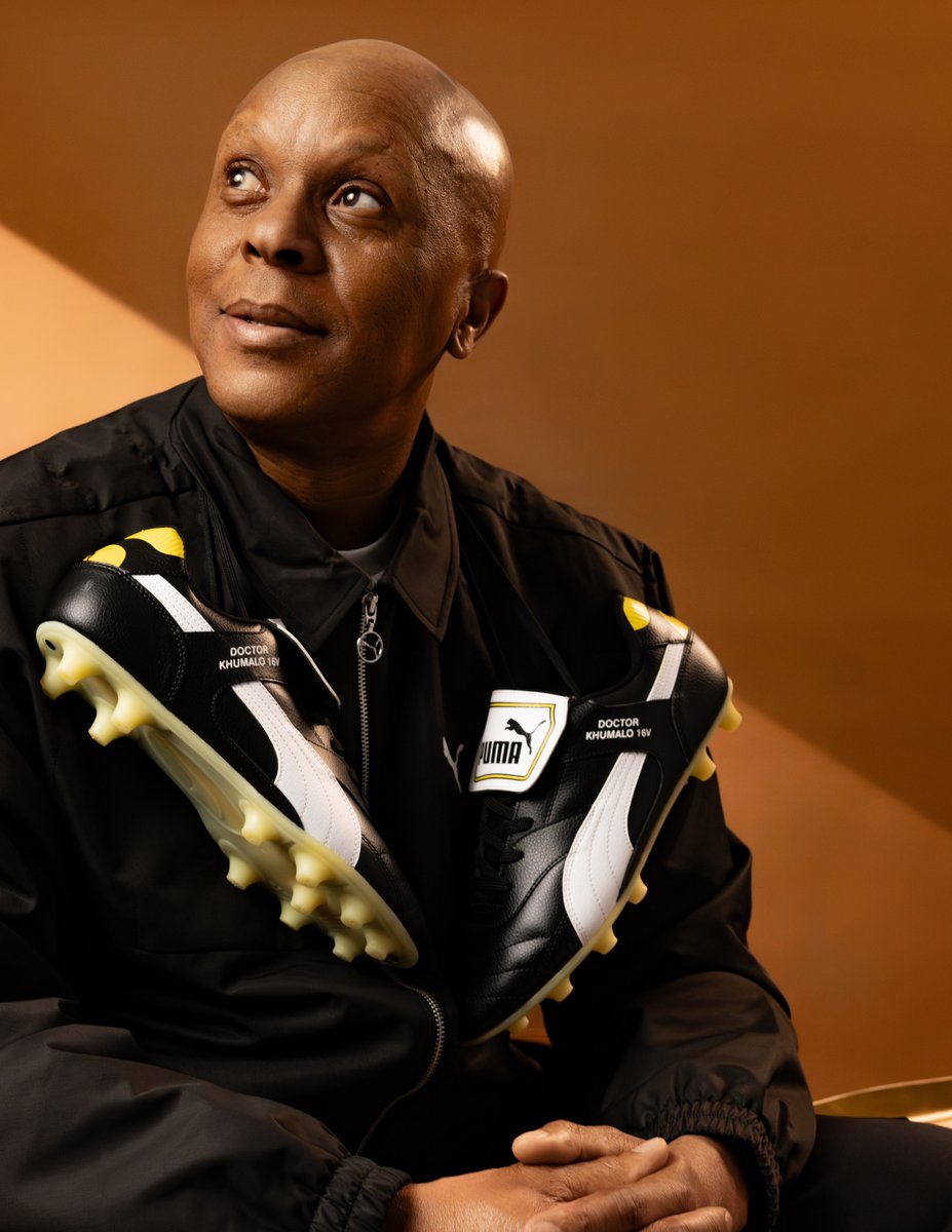 appolis_dylan's tweet photo. The @PUMA Doctor Khumalo 16V signature football boot is the one Doc wore during his stellar career and takes its place beside the ever-popular Jomo Sono King, as PUMA pays tribute to another of their most celebrated football ambassadors. https://t.co/2m9fnJLFoH
