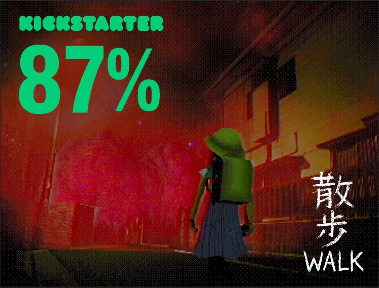 🚶‍♀️87% funded!
Thank you for walking with us.
Let’s keep going!

#indiegamedev #horrogame #retrogaming #散歩WALK
