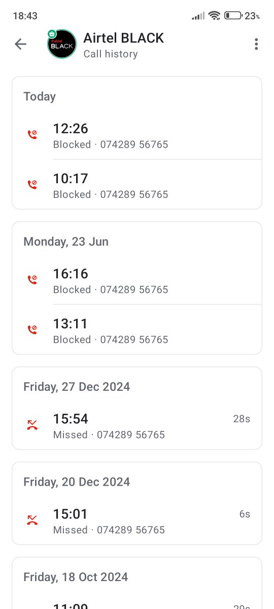 Hey <a href="/airtelindia/">airtel India</a> any reason you guys are calling and harrassing me everyday non stop ???? 

<a href="/Airtel_Presence/">Airtel Cares</a> <a href="/airtelnews/">Bharti Airtel</a>