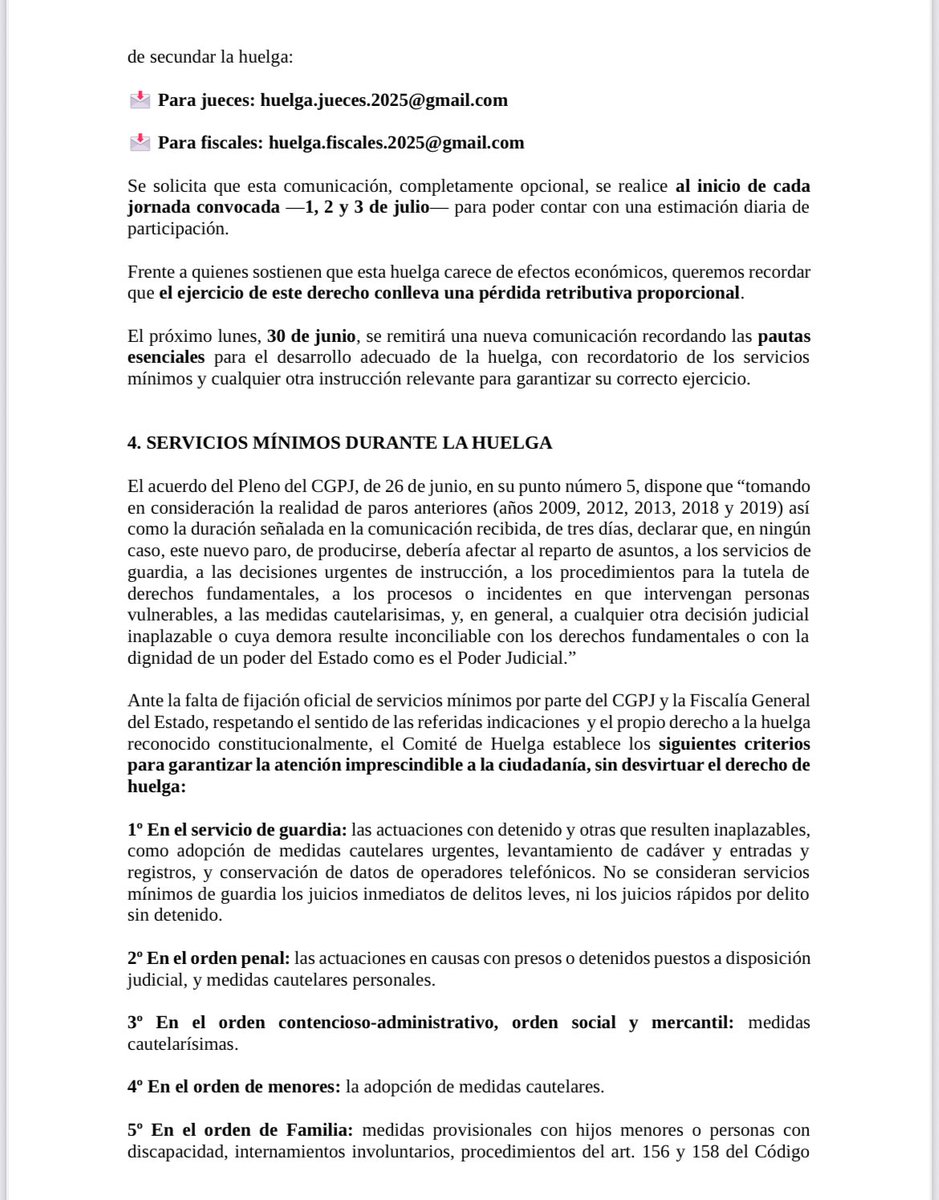 🚨🚨🚨Importante comunicado de las asociaciones profesionales de jueces y fiscales sobre  la concentración del sábado ante el Ts y la huelga. De interés para jueces, fiscales, demás juristas y ciudadanía en general. 👇👇👇👇