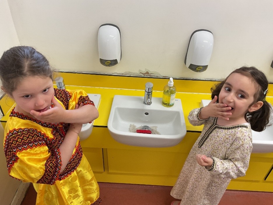 Last week the Nursery children have done some fantastic learning around their focus book; ‘Naughty Bus’. Our very own Naughty Bus created havoc around the Nursery, making a mess and being in places where it’s not supposed to be. It was a great way to explore right and wrong.