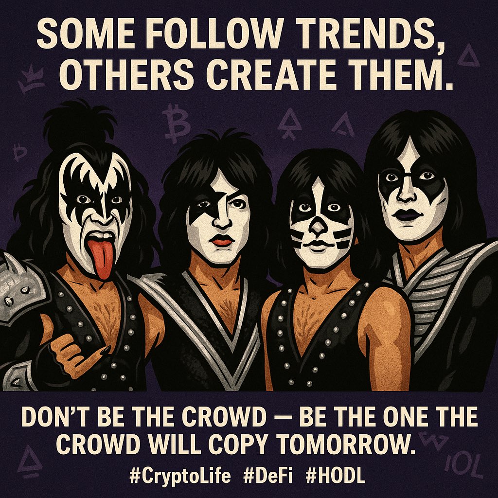 kisscoineth's tweet photo. 👑 Some follow trends, others CREATE them.
Don’t be the crowd — be the one the crowd will copy tomorrow.
#CryptoLife #DeFi #HODL #Bitcoin #ETH https://t.co/ea3BNGu7CU