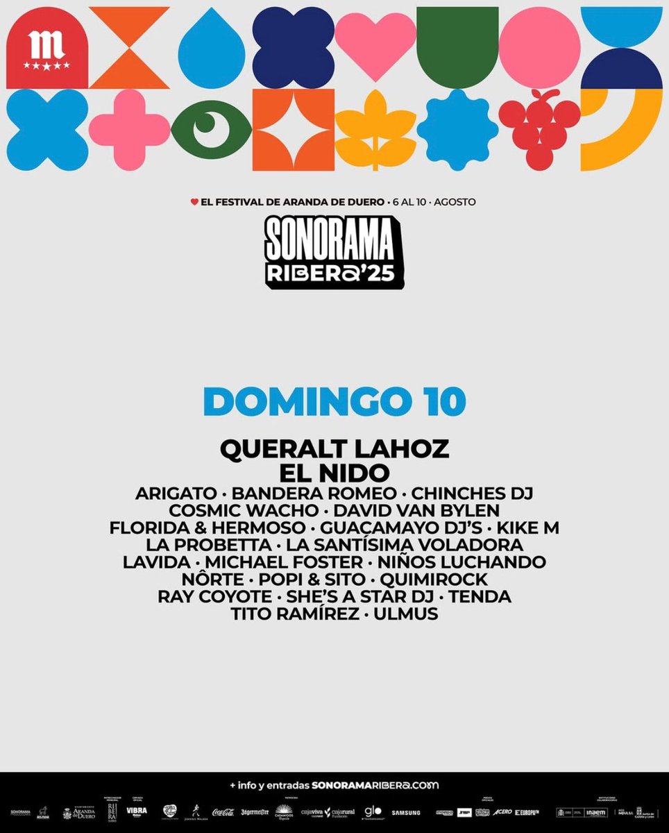 Sonoramaaa!!! Nos vemos el 10 de agosto. 
Muchísimas ganas🥹💥

<a href="/sonoramaribera/">Sonorama Ribera</a> 
sonoramaribera.com