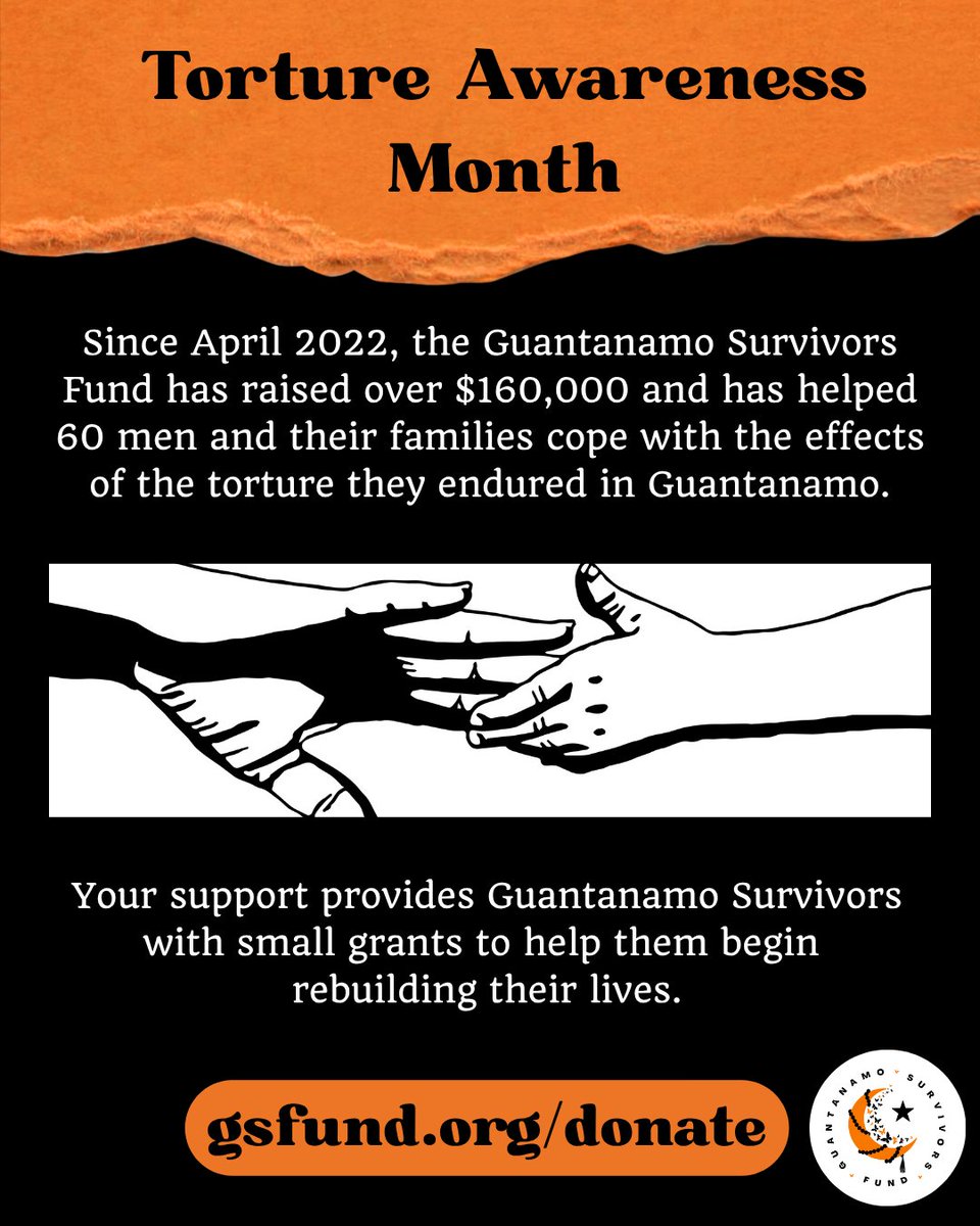 We remember Guantanamo survivors on June 26: International Day to Support Victims of Torture - mailchi.mp/05ace82652bd/j…