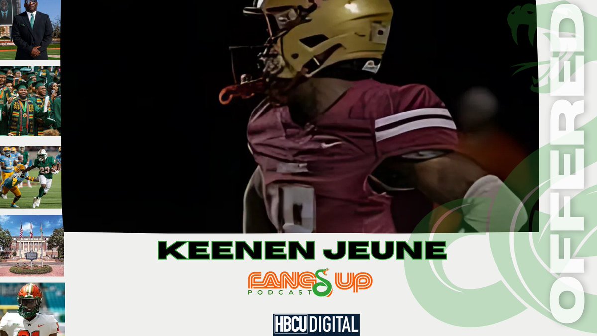 Fangs UP Podcast (@fangsuppodcast) on Twitter photo Keenen Jeune from FSUS (Florida High) has been offered by Florida A&M University!
Keep Em Home Colzie!
<a href="/kayyjayy_18/">Keenen Jeune</a>
#FangsUp #FAMU #HBCU #HBCUdigital Keenen Jeune from FSUS (Florida High) has been offered by Florida A&M University!
Keep Em Home Colzie!
<a href="/kayyjayy_18/">Keenen Jeune</a>
#FangsUp #FAMU #HBCU #HBCUdigital