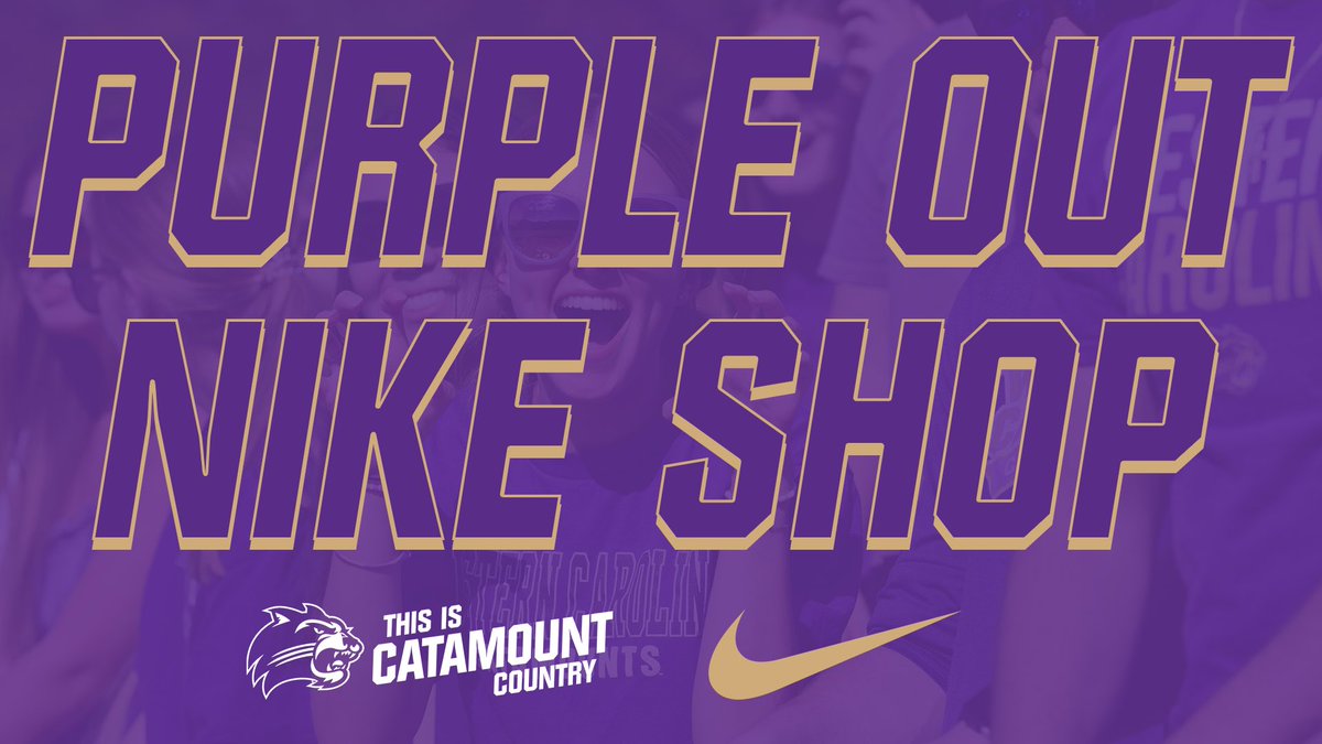 Catamounts's tweet image. Get your purple Nike gear today and get ready to Purple Out Whitmire Stadium on November 8th for Homecoming against Mercer at 2:30 pm. The shop will close at midnight on July 7th.
🛒 bit.ly/40jUj4P