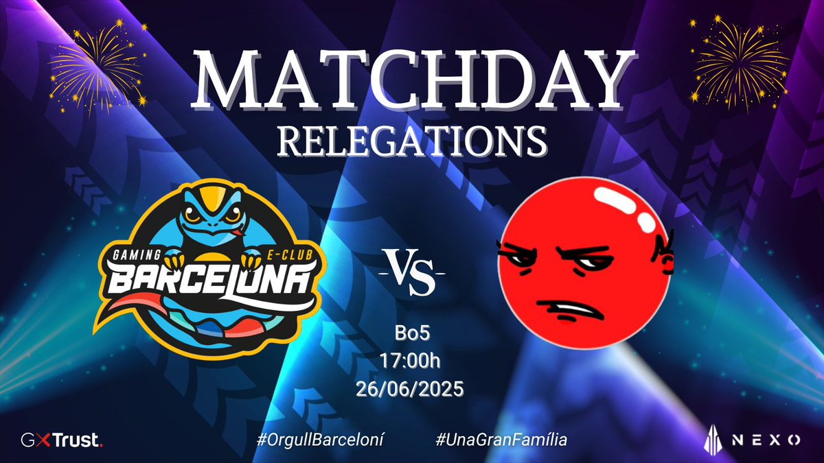 Gaming Barcelona eSports Club (@gamingbarxelona) on Twitter photo #LeagueOfLegends | ¡𝐌𝐀𝐓𝐂𝐇𝐃𝐀𝐘!
🏆 <a href="/SomosLaTormenta/">Circuito Tormenta</a>
🆚 <a href="/TEMPERnFRIENDS/">Temper & Friends</a>
⏰ 17:00h
▫️ 𝐑𝐎𝐒𝐓𝐄𝐑
<a href="/KingsBlade_lol/">Kingsblade</a>
<a href="/Hygon02/">Hygon</a>
<a href="/AlenStarklol/">alnStark</a>
<a href="/Nanchuco1/">fenandito</a>
<a href="/Dextyle/">dextyle</a>
▪️ 𝐒𝐓𝐀𝐅𝐅
<a href="/erIo__/">Erlo</a>
<a href="/LapisKMD/">Lapis</a>
<a href="/shotooo0_/">shoto</a>
<a href="/niebozhang/">niebo zhang</a>
<a href="/Roddrizz19/">rod tad</a>
#OrgullBarceloní · #UnaGranFamília 💙💛 #LeagueOfLegends | ¡𝐌𝐀𝐓𝐂𝐇𝐃𝐀𝐘!
🏆 <a href="/SomosLaTormenta/">Circuito Tormenta</a>
🆚 <a href="/TEMPERnFRIENDS/">Temper & Friends</a>
⏰ 17:00h
▫️ 𝐑𝐎𝐒𝐓𝐄𝐑
<a href="/KingsBlade_lol/">Kingsblade</a>
<a href="/Hygon02/">Hygon</a>
<a href="/AlenStarklol/">alnStark</a>
<a href="/Nanchuco1/">fenandito</a>
<a href="/Dextyle/">dextyle</a>
▪️ 𝐒𝐓𝐀𝐅𝐅
<a href="/erIo__/">Erlo</a>
<a href="/LapisKMD/">Lapis</a>
<a href="/shotooo0_/">shoto</a>
<a href="/niebozhang/">niebo zhang</a>
<a href="/Roddrizz19/">rod tad</a>
#OrgullBarceloní · #UnaGranFamília 💙💛