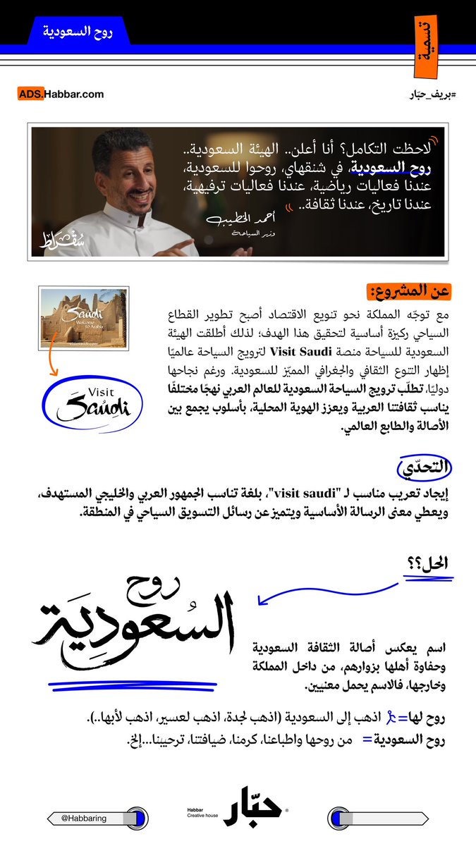 بما أن اليوم بداية موسم الإجازة الصيفية، أكيد شفت أو سمعت عن #روح_السعودية
طيب تعرف أن روح السعودية سُميت بحب في حبّار؟ تعرف على أحد أرهب المشاريع التي عملنا عليها.📄

#بريف_حبار