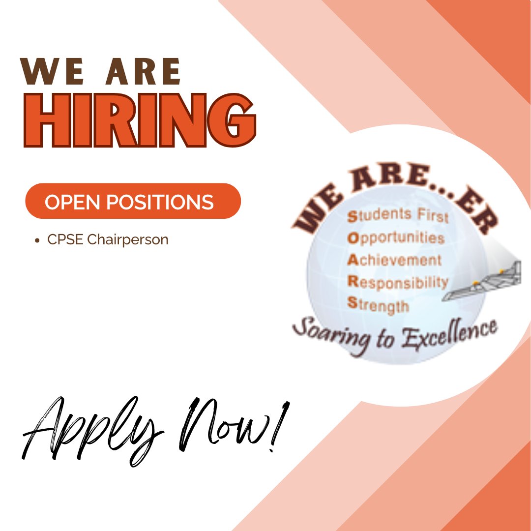 ER is hiring a CPSE Chairperson! To apply, please visit😊: erochester.recruitfront.com/JobPostingCate…

#WeAreER