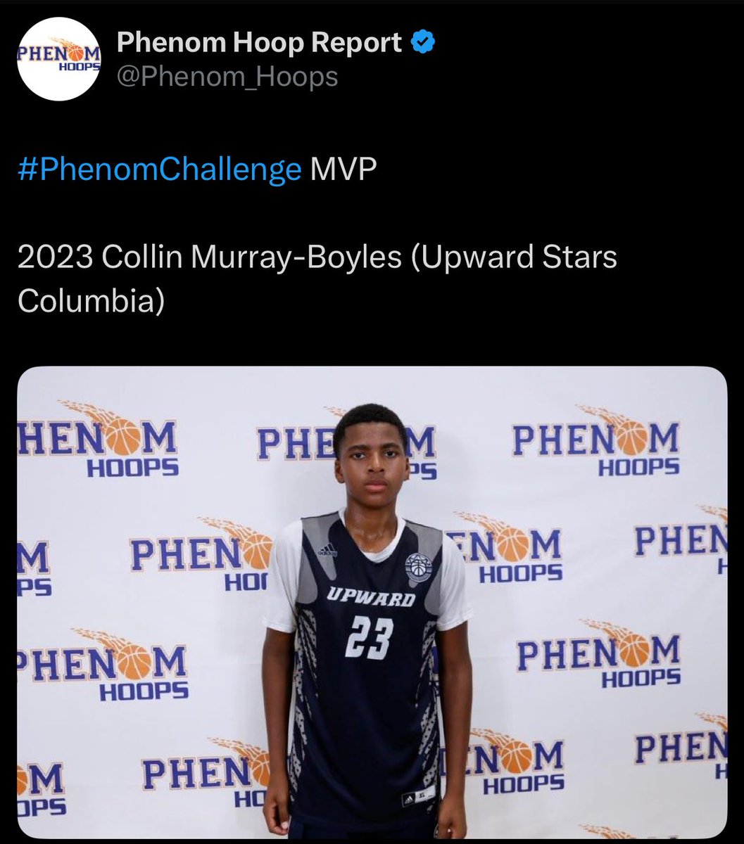 Upward Stars Columbia (@upwardstarscola) on Twitter photo Congratulations to <a href="/boyles_murray/">Collin Murray-Boyles</a> on being selected #9 in the NBA Draft last night ‼️
Collin played with Upward Stars Columbia as a 9th & 10th grader before joining <a href="/UStarsse/">Upward_StarsSE</a> for his 17u season.
S/O to <a href="/Ksessions_05/">Khadijah Sessions</a> 🙏🏾 Congratulations to <a href="/boyles_murray/">Collin Murray-Boyles</a> on being selected #9 in the NBA Draft last night ‼️
Collin played with Upward Stars Columbia as a 9th & 10th grader before joining <a href="/UStarsse/">Upward_StarsSE</a> for his 17u season.
S/O to <a href="/Ksessions_05/">Khadijah Sessions</a> 🙏🏾