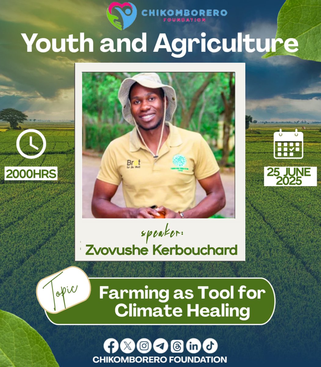 chikomborero_f's tweet photo. Farming has long been criticized for its contribution to climate change but in our recent discussion we talked how it could also be a powerful part of the solution. It was an inspiring session that explored  how farming when done right can actively contribute to climate healing https://t.co/DIGtsx2ktC