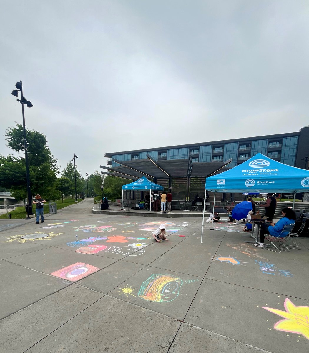 Join us down on the Riverfront tomorrow, June 27 from 5-7 p.m. for Color the Park! We'll have plenty of chalk for everyone to help us bring the park to life!