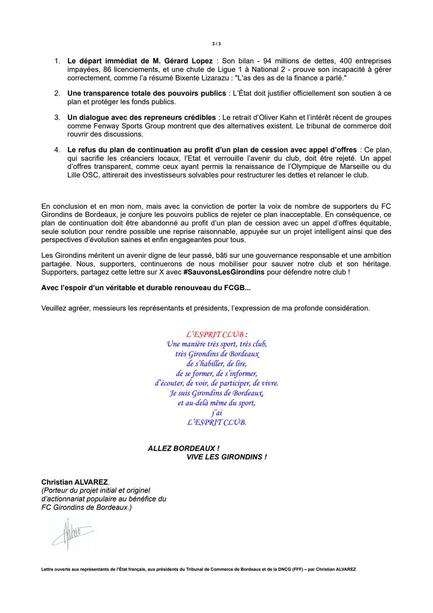RenouveauFCGB's tweet image. Je prie officiellement @PierreHurmic @Bordeaux
@christinebost @BxMetro @AssembleeNat @Senat @FFF #TribunalDeCommerceBdx
#AdministrateurJudiciaire de révéler publiquement comment le plan insincère et inconsistant de @gerard_lopez_ , déja condamné par la Justice, a pu être validé ?