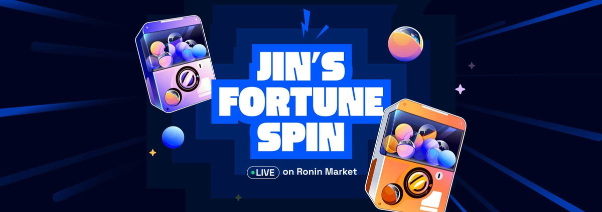 Jin Fortune Spin is officially live on Ronin Market!  marketplace.roninchain.com/fortune-spin 

It’s a fun way to collect rare NFTs or simply enjoy the excitement of spinning.  

We believe this could become a new way to launch NFT collections. If this sales mechanism works well, we plan to turn