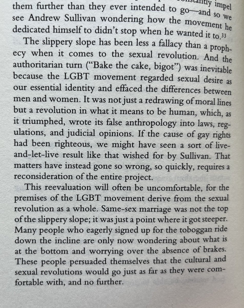 The problem with Andrew Sullivan's NYT piece on how the gay rights movement lost its way is, as I explain in my book, Victims of the Revolution, that the radicalism he decries is intrinsic to the movement. If male and female don't matter in marriage, they don't matter anywhere.