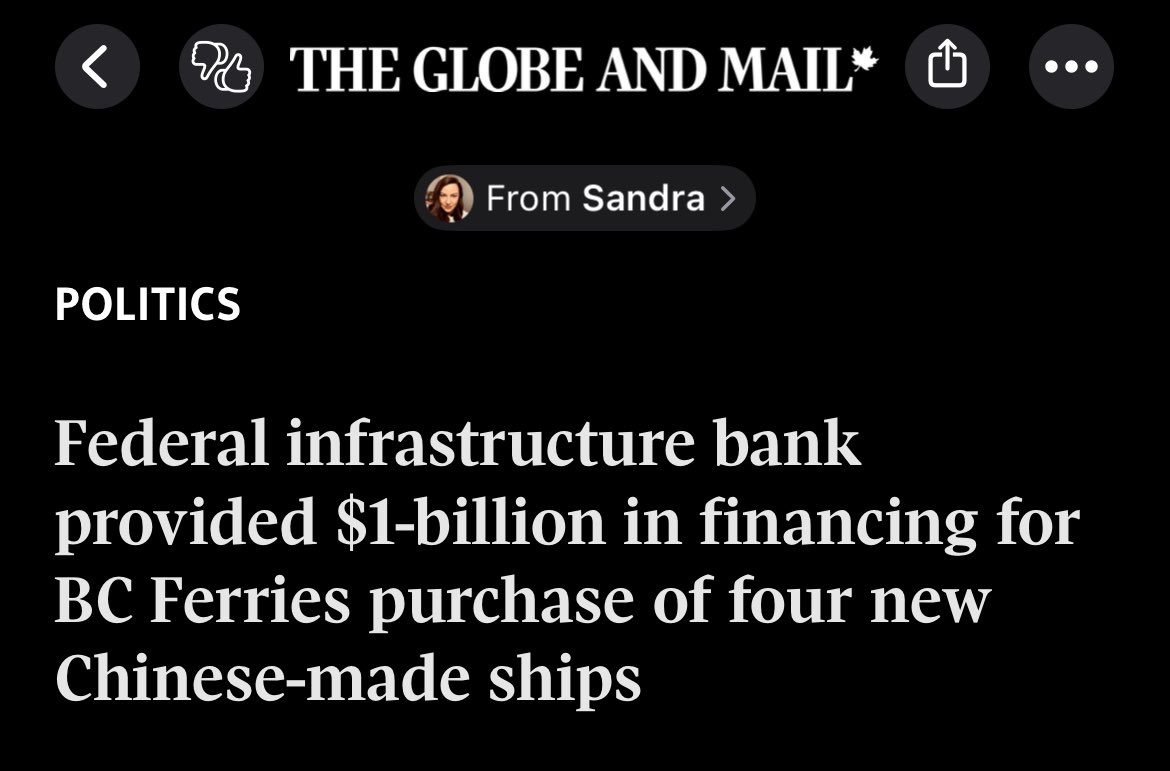 DimitrisSoudas's tweet image. Qui va se faire congédier, et qui va annuler ce contrat? Parce que ce scandale est tout simplement inacceptable.

@MarkJCarney ? 

Le gouvernement fédéral, par l’entremise de la Banque de l’infrastructure du Canada, a financé à hauteur d’un milliard de dollars le projet de BC…