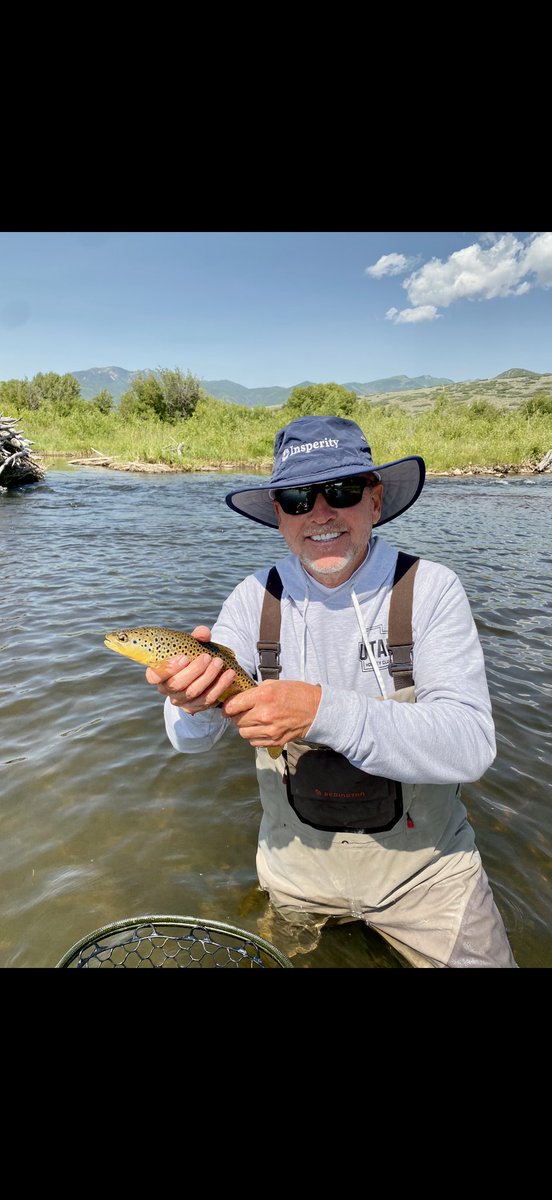 FixnBones's tweet image. First time Fly Fishing exceeded by expectations! One on one guide, thanks to a Bday present from both my wife & daughter. 🥰
Not a trophy brown, but this trout in this river capped a very nice morning.
@kneedoclond I may have found a new hobby 😊