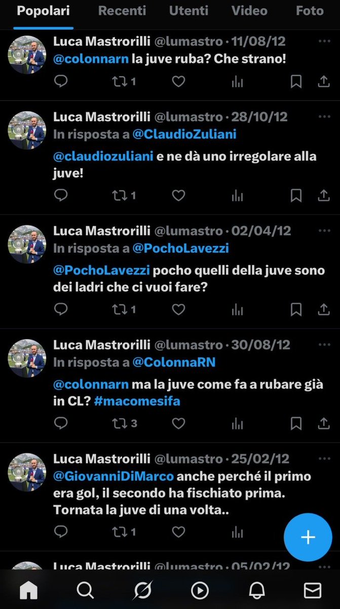 SandroSca's tweet photo. Consiglio a @lumastro , nuovo corrispondente Sky per la Juventus, di NON cancellare questi vecchi tweet.

Avesse continuato così un posto da Direttore Rai Sport o Gazzetta non glielo toglieva nessuno. https://t.co/fLZssycFzM