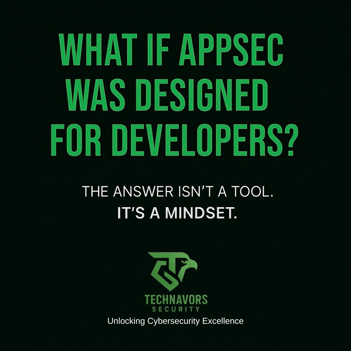 technavors's tweet photo. What if AppSec was designed for developers?

Not checklists.
Not blockers.
Not post-release audits.

Just clean, dev-first security that fits how you build.

🔐 https://t.co/WMUccIR1ag

#AppSec #DevFirst #DevSecOps #TechnavorsSecurity #Cybersecurity #ShiftLeft https://t.co/NkP888aahQ