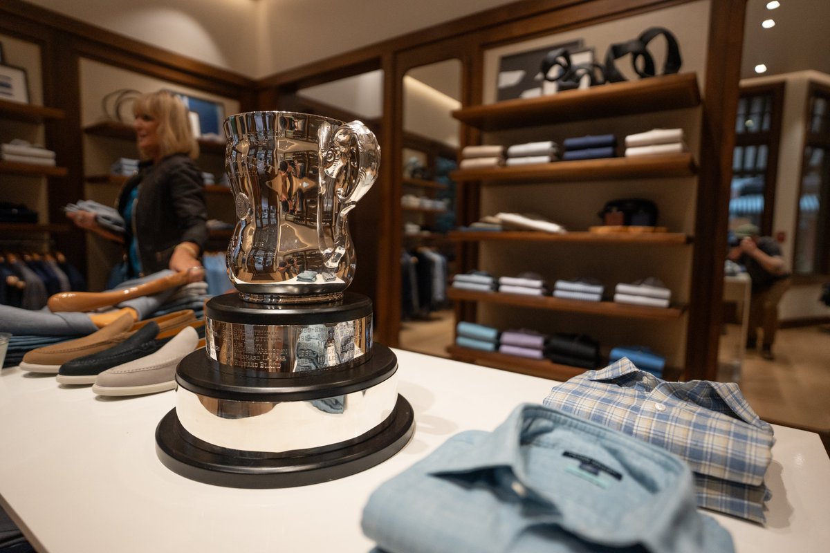 The Francis D. Ouimet Memorial Trophy looks really good in our boutique 🤩 Good luck to #TeamPM at the US Senior Open this week.