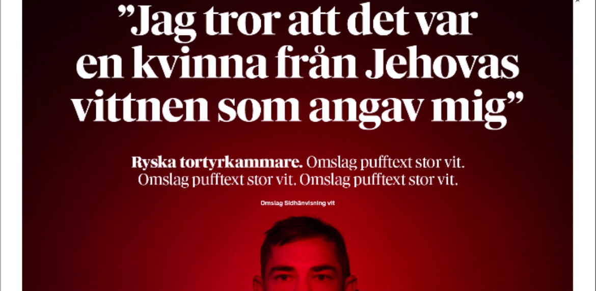 Ryssland ockuperar 19,2 procent av Ukraina och tusentals ukrainare sitter i ryska tortyrfängelser. Håll utkik i DN efter mer om detta framöver.