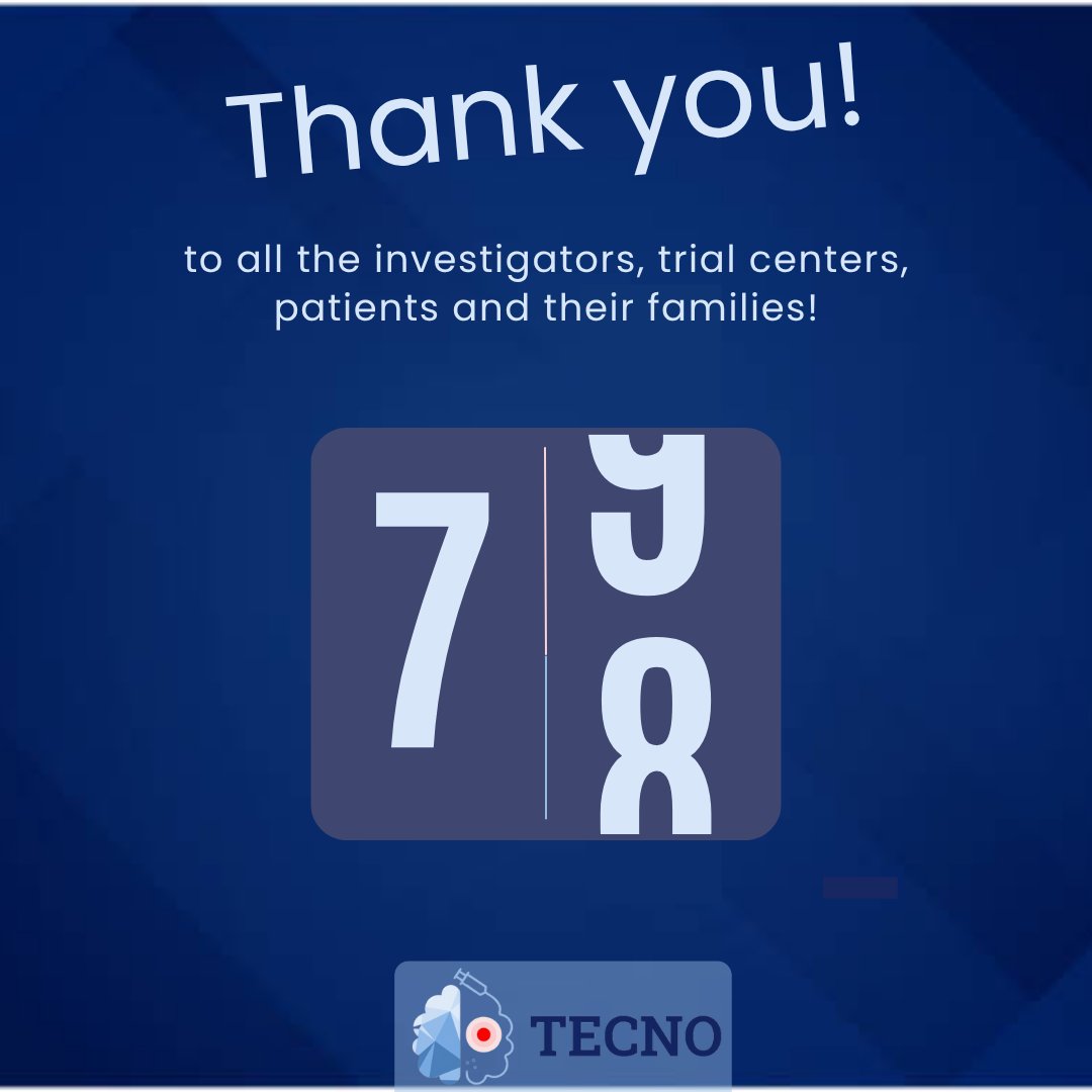 🚨 Milestone reached 🚨

We have officially enrolled 50% of the patients in the #TECNO study 💿

Huge thanks to all participating centers, coordinators, and teams for your dedication and teamwork 🙏