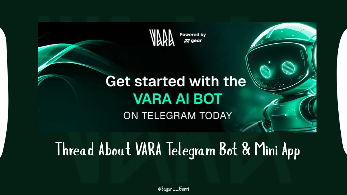 Sayan Genri (@sayan__genri) on Twitter photo <a href="/VaraNetwork/">Vara Network</a> has teamed up with Joinee to launch "@VarAI_bot" your smart telegram companion.
-> designed to learn, earn, and engage with the <a href="/VaraNetwork/">Vara Network</a> ecosystem.
Here’s how it’s changing community interaction forever 👇 <a href="/VaraNetwork/">Vara Network</a> has teamed up with Joinee to launch "@VarAI_bot" your smart telegram companion.
-> designed to learn, earn, and engage with the <a href="/VaraNetwork/">Vara Network</a> ecosystem.
Here’s how it’s changing community interaction forever 👇
