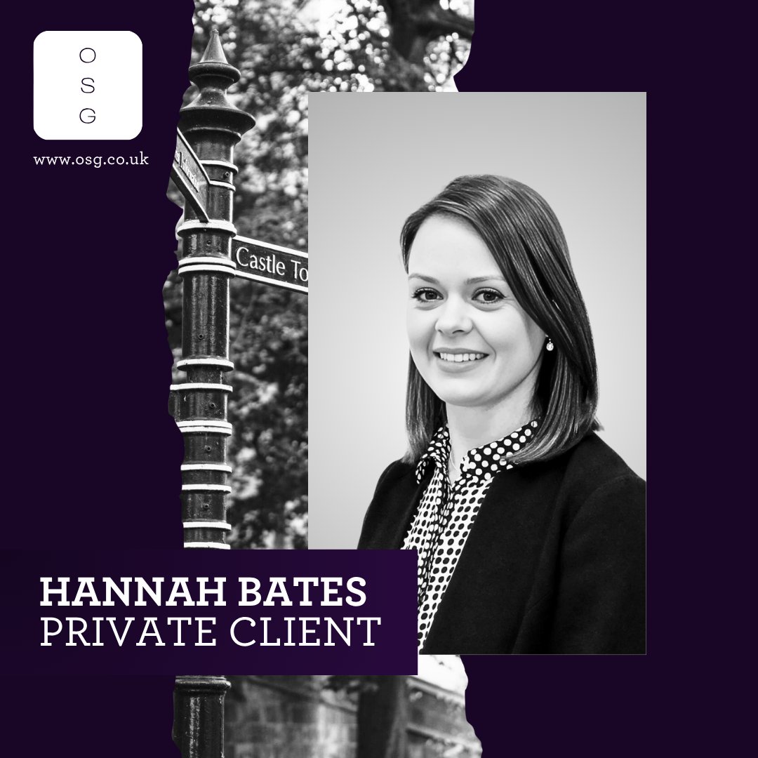 We are pleased to announce the return of Hannah Bates to Oglethorpe Sturton &amp; Gillibrand as an Associate in our Private Client team. 

If you would like to know more, please visit our website:
osg.co.uk/legal-team/han…