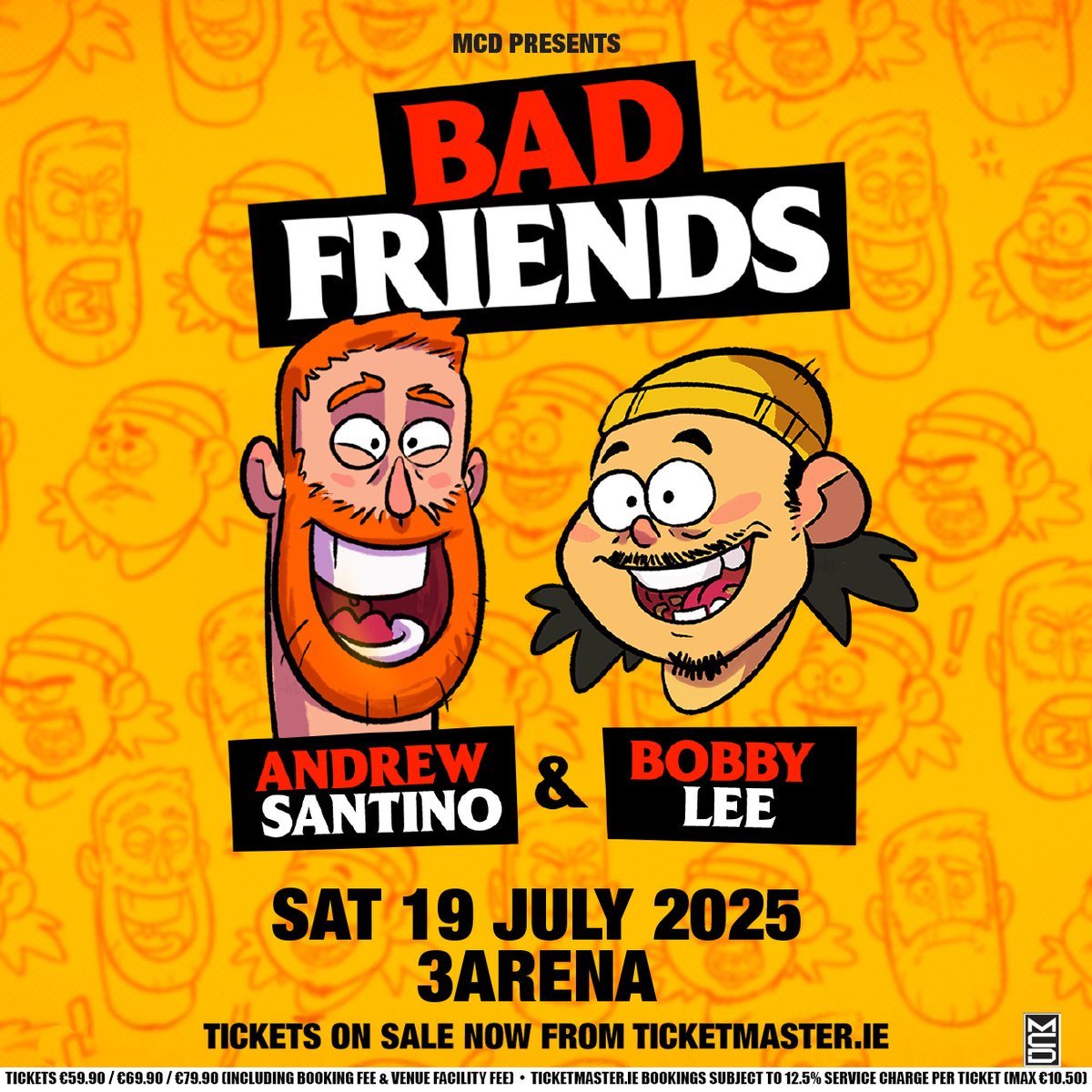 The #1 Comedy Podcast In The world @BadFriends_pod with Andrew Santino and Bobby Lee is coming to <a href="/3ArenaDublin/">3Arena</a> on Saturday 19th July 2025 ⚡️

🎟️ Limited tickets bit.ly/Bad-Friends-TM