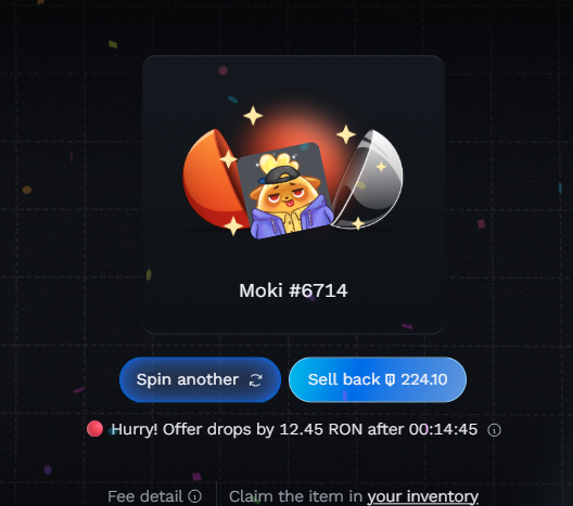 TADO crew just spun the new <a href="/Ronin_Network/">Ronin</a> “Risk-to-Earn” Jin’s Fortune and hit a <a href="/pixels_online/">Pixels</a> farmland + a <a href="/Moku_HQ/">Moku✨</a> NFT.

What did you guys get? Let’s see them rolls, fam!