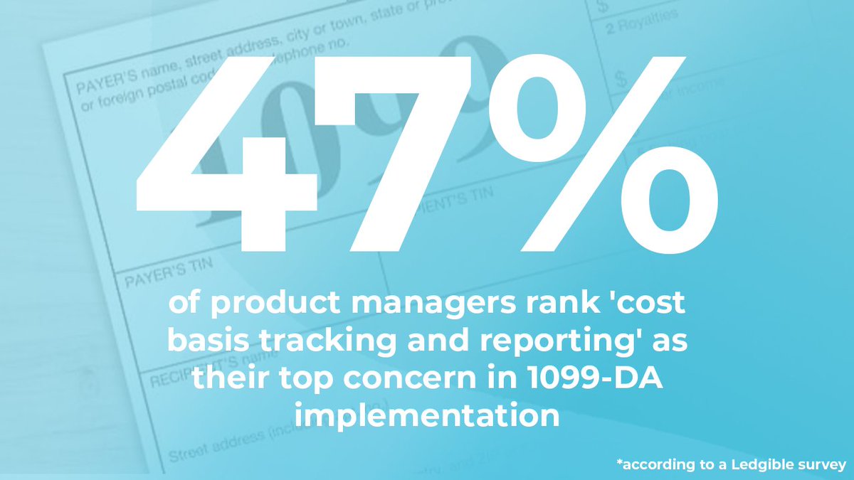 Ledgible | Digital Asset Tax, Accounting, & Data (@ledgiblecrypto) on Twitter photo According to a recent <a href="/Ledgiblecrypto/">Ledgible | Digital Asset Tax, Accounting, & Data</a> survey, 47% of product managers rank "cost basis tracking and reporting" as their top concern when implementing 1099-DA requirements.
Missed our webinar on the topic? Watch it on-demand here: bit.ly/3YfS7JR According to a recent <a href="/Ledgiblecrypto/">Ledgible | Digital Asset Tax, Accounting, & Data</a> survey, 47% of product managers rank "cost basis tracking and reporting" as their top concern when implementing 1099-DA requirements.
Missed our webinar on the topic? Watch it on-demand here: bit.ly/3YfS7JR