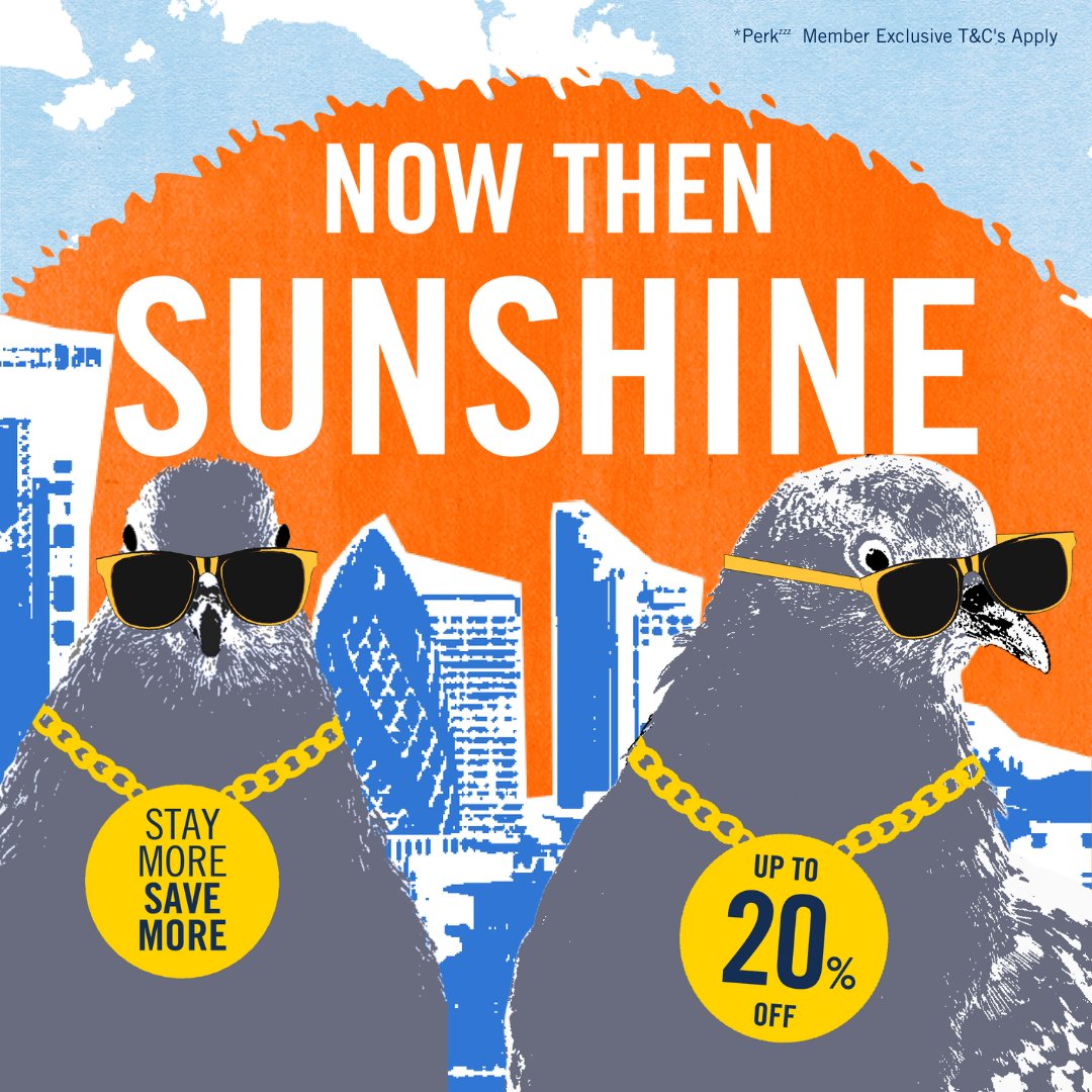 🕶️ Summer’s here! 
The deals are hotter, with up to 20% off at Roomzzz 🌞  
🔗roomzzz.com/offers/sc25 #Roomzzz 
#SummerDeals #CityBreaks #StayMoreSaveMore