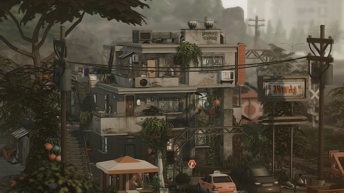 simsletoe's tweet photo. Under the smoggy skies stands this grunge apartment complex, built for those seeking a place to live—better or worse.

Grunge Apartments ⚙️🐀🕷️ | NoCC
EA-ID: simsletoe
#TheSims4 #ShowUsYourBuilds @TheSims https://t.co/evzyvjFhOH
