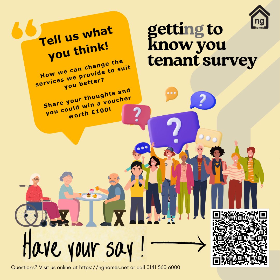 Have your say on our services - what are we doing well, where we can improve and how we can help support you better - and you could be in with a chance to win a £100 voucher!

To get started, scan the QR code or visit tinyurl.com/2vybebhe