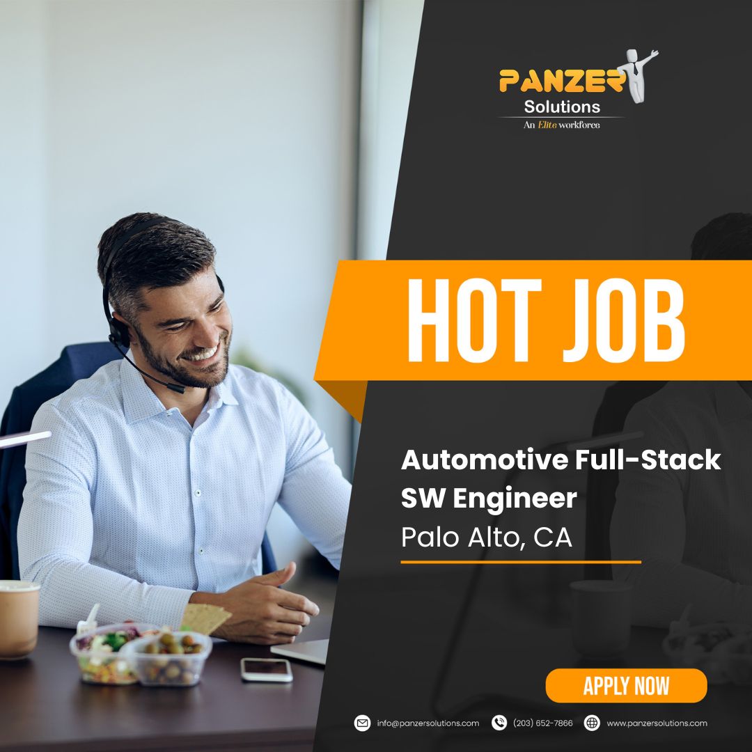 panzersolution's tweet photo. Job Title: Automotive Full-Stack SW Engineer
Location: Palo Alto, CA
Duration: 12+ Months
Or for more job requirements, click on the below link
Click Here: https://t.co/YrlK2fXVSw
#PanzerSolutions #automotive #fullstack #swengineer #JobSearch #job #PaloAlto #california https://t.co/UFt0P7NnUO