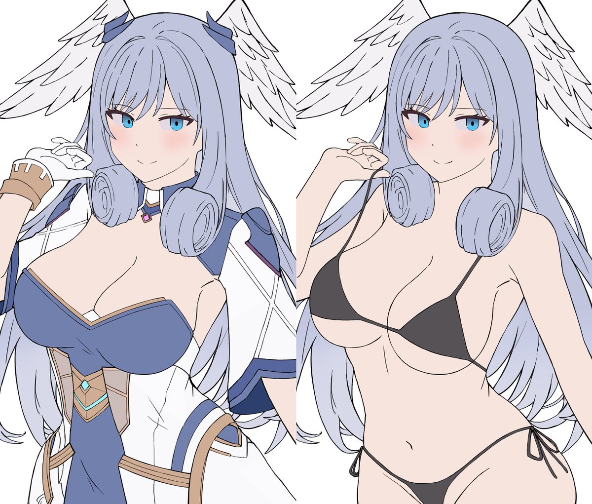 Meidza_D's tweet image. Melia Wip Lineart & Base color
#Xenoblade #ゼノブレイド3