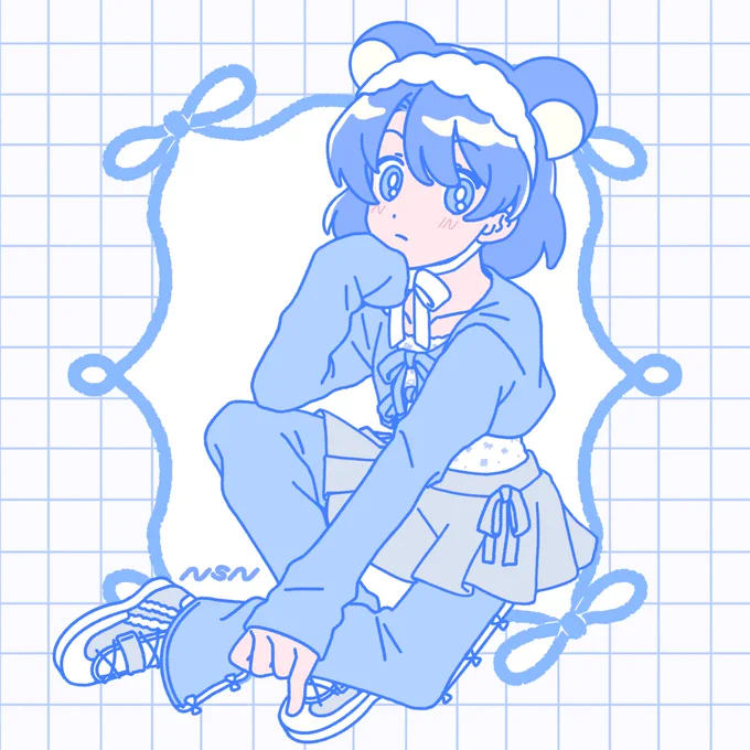 最近描いた女の子の絵、全部いい感じだから見てほしい