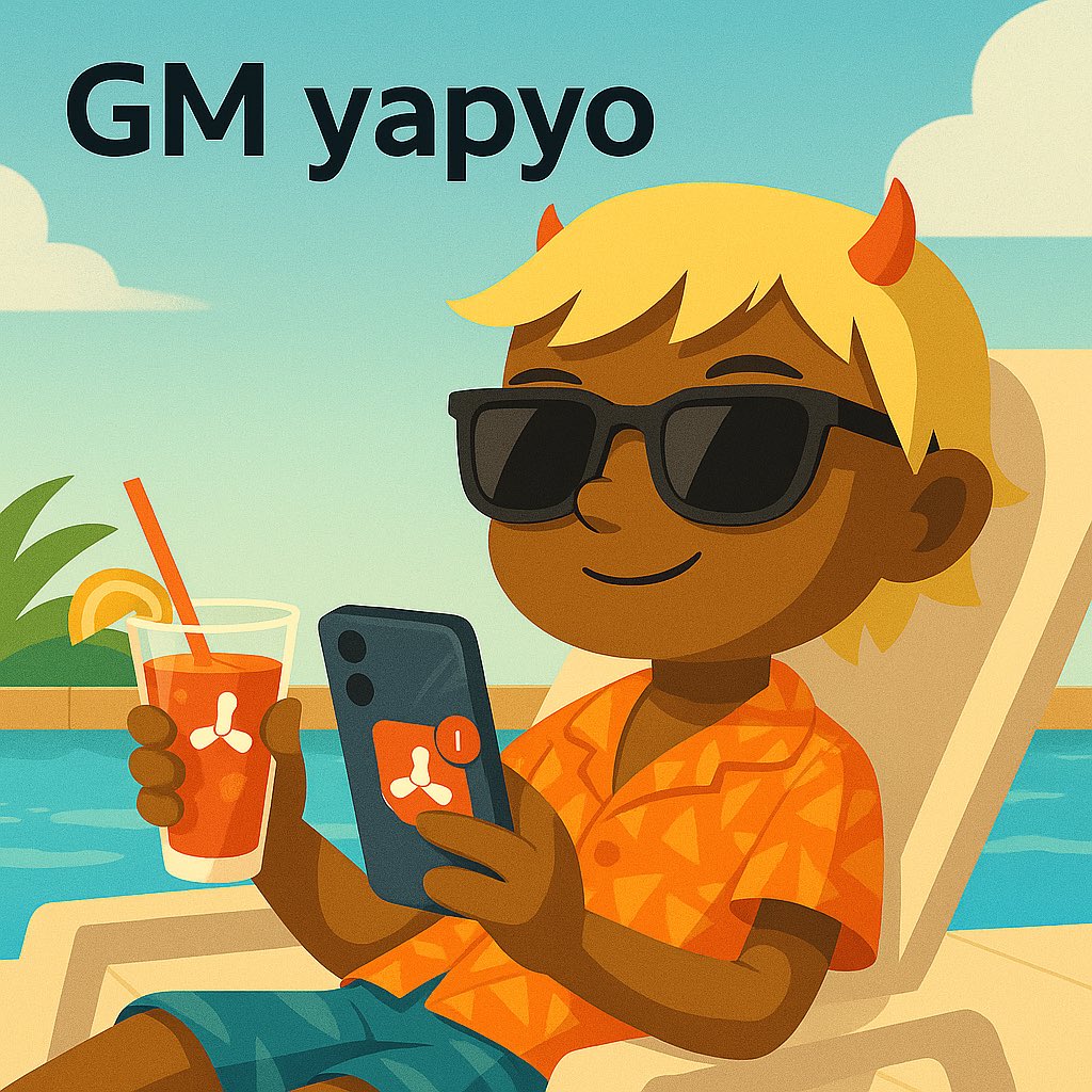 rcxdata's tweet image. GM fam ☀️

The sun’s out and so is the alpha.
Still yapping, still stacking Yapyo points.
This summer, growth is compounding, one post at a time.

Keep it loud, keep it smart 🧡