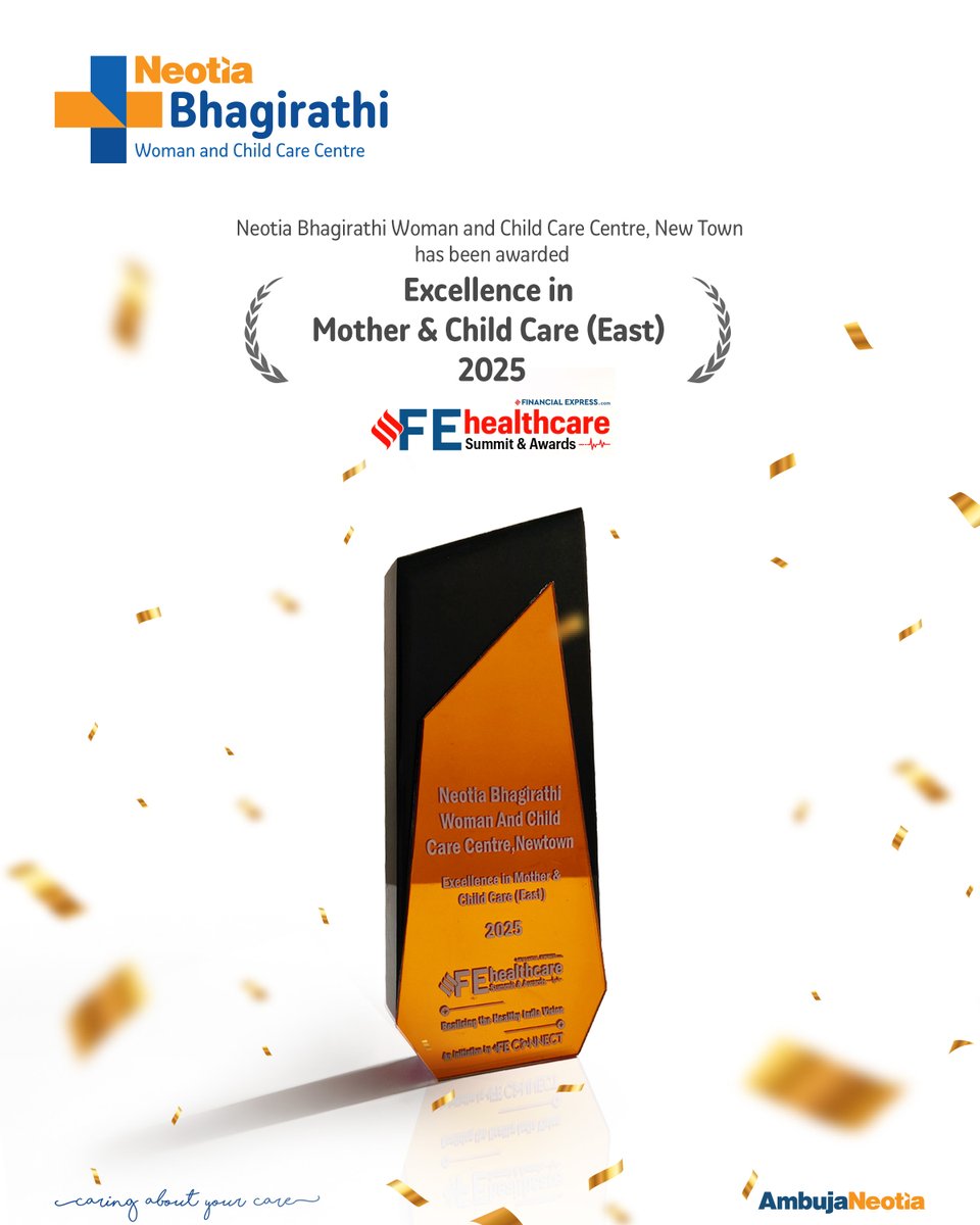 NBWCCC New Town has been honoured with ‘Excellence in Mother &amp; Child Care (East)’ at the recently held FE Healthcare Summit &amp; Awards 2025 by Financial Express Group. Held as part of the 4th FE Healthcare Summit at Shangri-La Eros, New Delhi.  #FEHealthcareAwards #Awards
