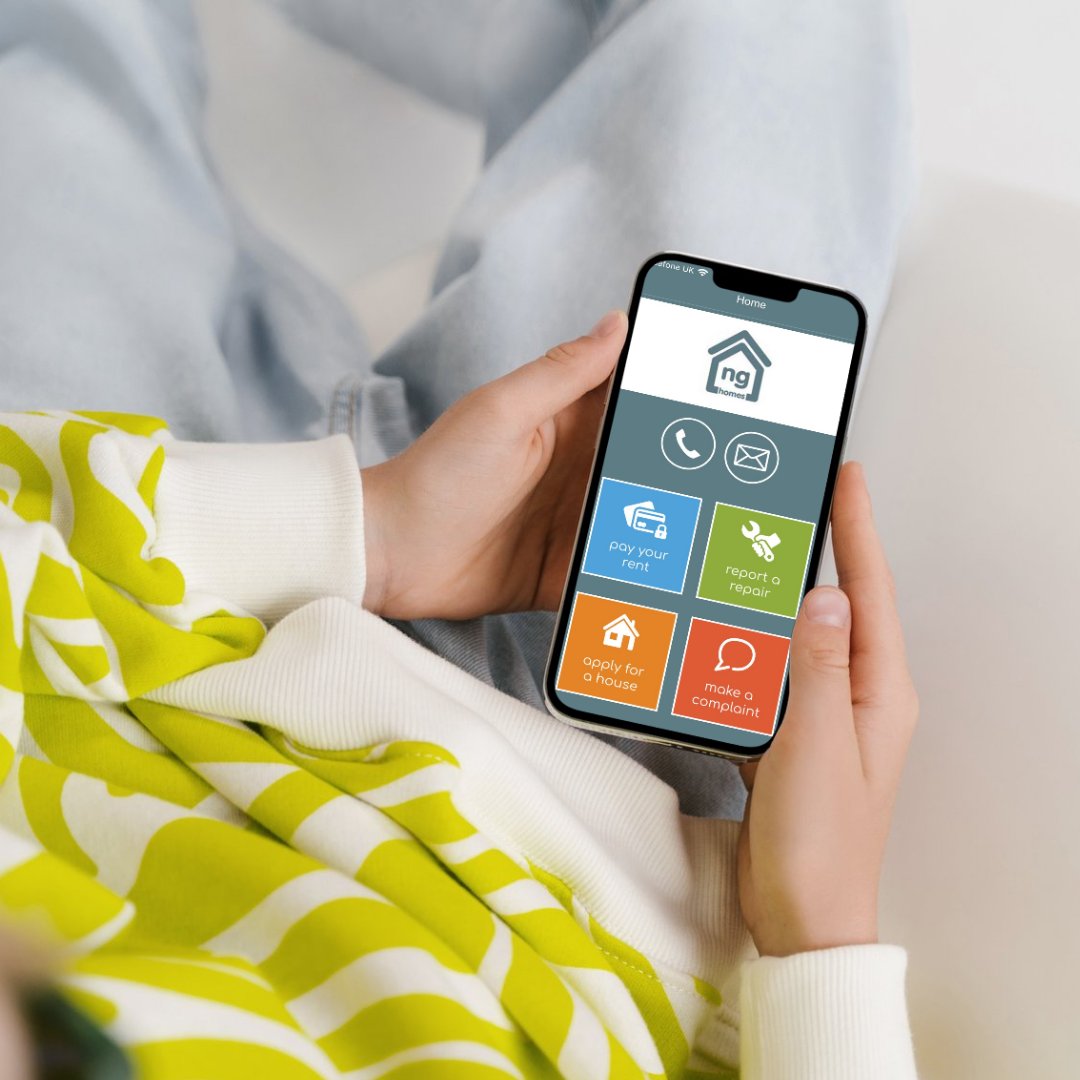 Have you signed up to the ng homes app?

Our tenant app allows you to access info, report a repair, pay your rent and more, even when our office is closed.

Download for FREE from the Google Play Store or Apple App Store.