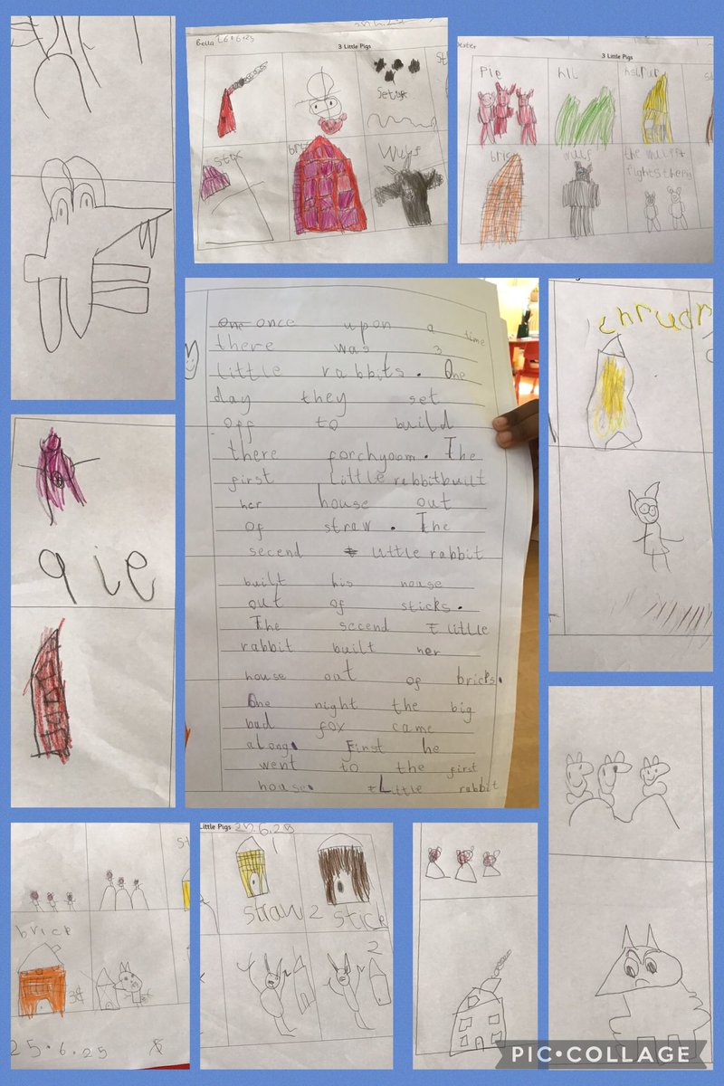Overchurch3's tweet photo. This week we have been reading ‘The 3 Little Pig’. We have made story maps to help us retell the story… https://t.co/Kvtrb9xzye