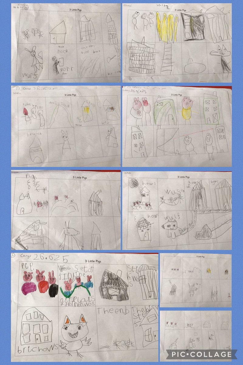 This week we have been reading ‘The 3 Little Pig’. We have made story maps to help us retell the story…