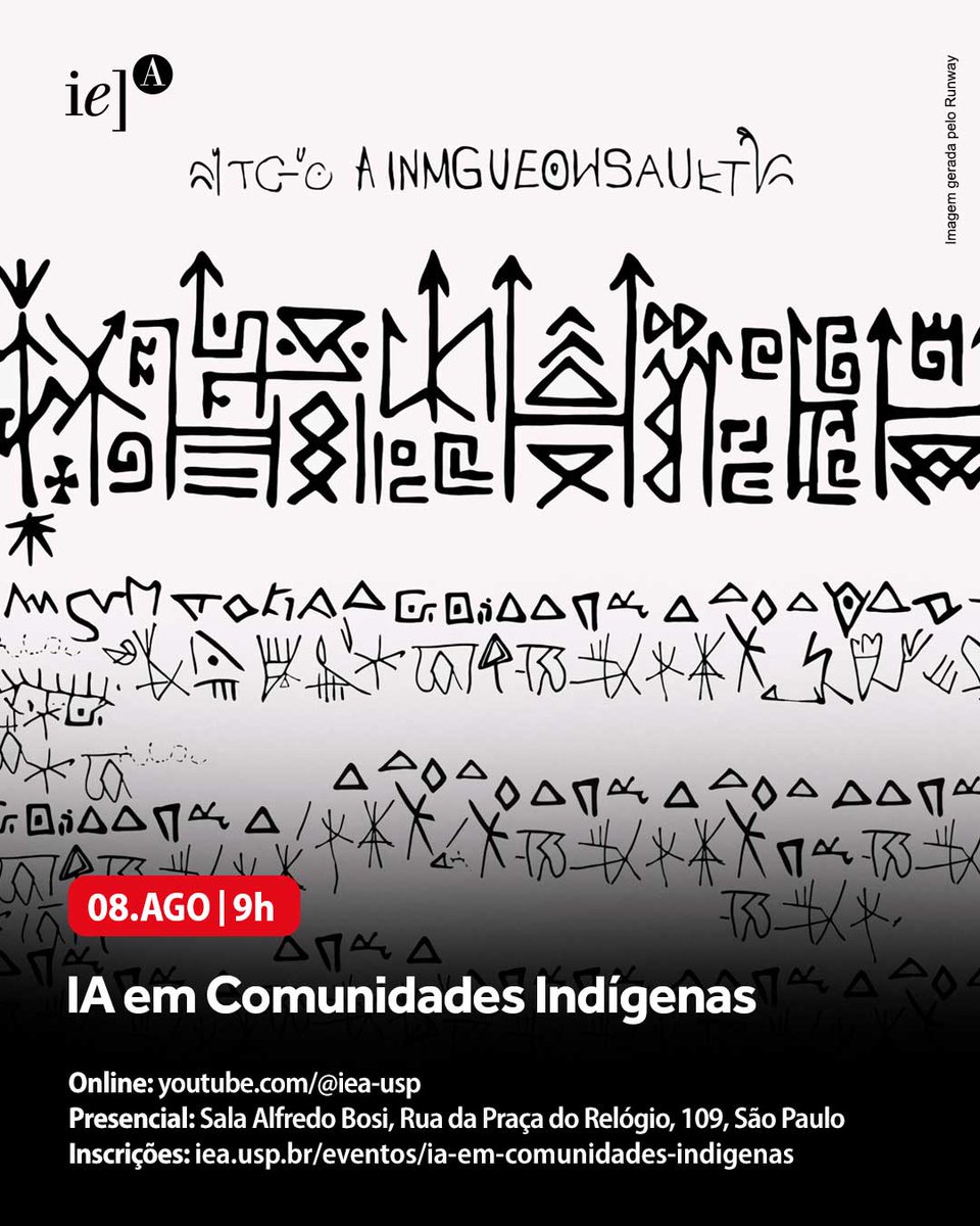 No dia 8 de agosto, às 9h, Claudio Pinhanez, pesquisador do C4AI-USP, IEA e IBM Research Brasil, tratará da gestão ética da coleta e uso de dados para a construção, com inteligência artificial, de ferramentas digitais para línguas indígenas. Inscrições em forms.gle/RLEzP2x2f8be2V….