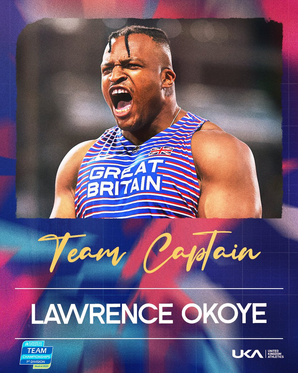 Leading the way in Madrid 🫡

Lawrence Okoye is our team captain for the European Team Championships this weekend 🙌

#Madrid2025 #ETCH2025