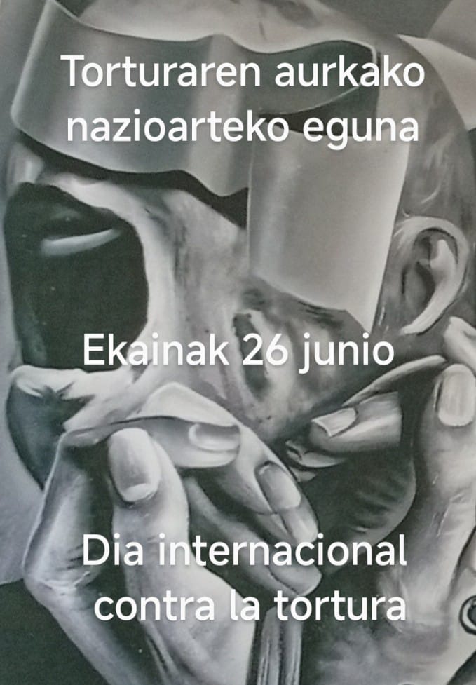 MikelZabalzaHE's tweet photo. Hoy, Día Internacional para la Ayuda a las Víctimas de la Tortura, los autobuses municipales de Donostia denuncian la tortura, fruto del acuerdo entre los sindicatos y el Ayuntamiento, en relación con el 40 aniversario de la detención, desaparición y asesinato de Mikel Zabalza. https://t.co/J6te7dAZIo