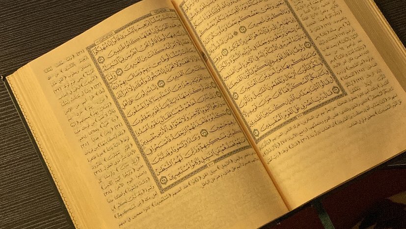 تَمْضِي الحَيَاةُ وَ أَنْتَ تَطْلُبُ أُنْسَهَا
وَالأُنـــس كُلّ الأُنْسِ فِــــي القرآن

قُلْ لِلَّـــذي هــــجرَ الكِتابَ وما تَلا
في يَـــومـــهِ وِردًا مِـــنَ القُــــرآنِ

أتُراكَ تُبـــصِرُ لِلسَّعـــادَةِ مَــــوطِنًا
أمْ تاهَ قلبُكَ في دُجــــىٰ الأحزانِ